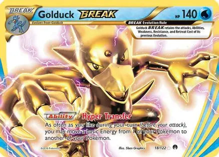 Golduck BREAK 018  - Holofoil XY  BREAKpoint - Rare BREAK XY - BREAKpoint Pokemon Single  Squirtle Squad Card Shop.