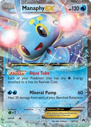 Manaphy EX 032  - Holofoil XY  BREAKpoint - Ultra Rare XY - BREAKpoint Pokemon Single  Squirtle Squad Card Shop.