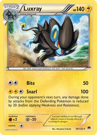 Luxray 046  - Reverse Holofoil XY  BREAKpoint - Rare XY - BREAKpoint Pokemon Single  Squirtle Squad Card Shop.