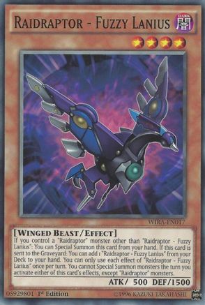 Raidraptor - Fuzzy Lanius (WIRA-EN017) - Wing Raiders 1st Edition Wing Raiders Yugioh Single  Squirtle Squad Card Shop.
