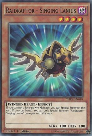 Raidraptor - Singing Lanius (WIRA-EN018) - Wing Raiders 1st Edition Wing Raiders Yugioh Single  Squirtle Squad Card Shop.
