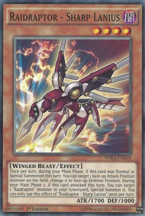 Raidraptor - Sharp Lanius (WIRA-EN019) - Wing Raiders 1st Edition Wing Raiders Yugioh Single  Squirtle Squad Card Shop.