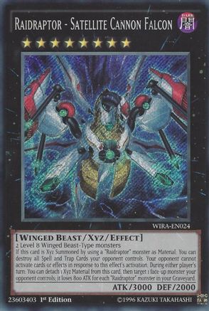 Raidraptor - Satellite Cannon Falcon (WIRA-EN024) - Wing Raiders 1st Edition Wing Raiders Yugioh Single  Squirtle Squad Card Shop.