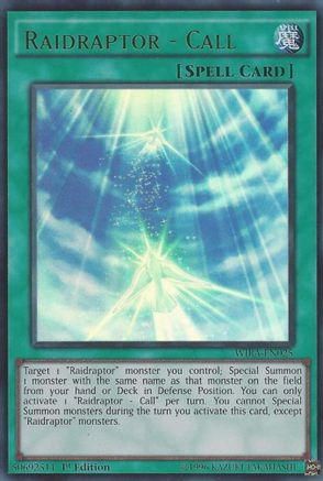 Raidraptor - Call (WIRA-EN025) - Wing Raiders 1st Edition Wing Raiders Yugioh Single  Squirtle Squad Card Shop.