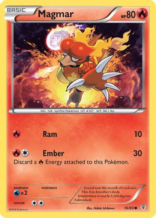 Magmar 016  Generations - Common Generations Pokemon Single  Squirtle Squad Card Shop.