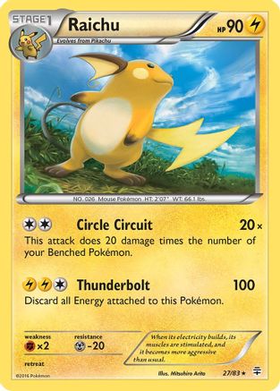 Raichu 027  - Holofoil Generations - Holo Rare Generations Pokemon Single  Squirtle Squad Card Shop.
