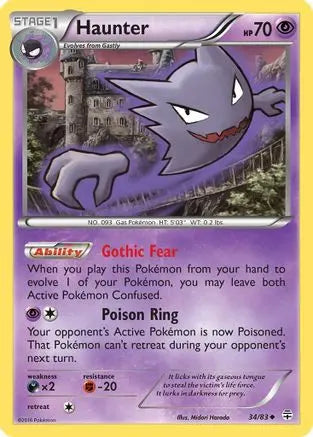 Haunter 034  - Reverse Holofoil Generations - Uncommon Generations Pokemon Single  Squirtle Squad Card Shop.
