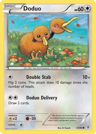 Doduo 055  - Reverse Holofoil Generations - Common