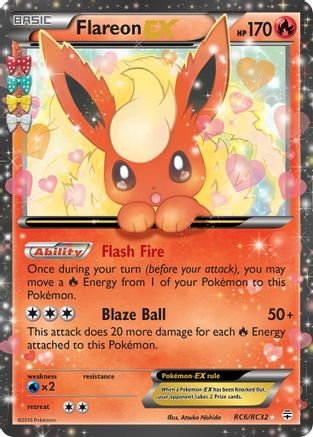 XY - Generations Radiant Collection - Flareon EX RC6