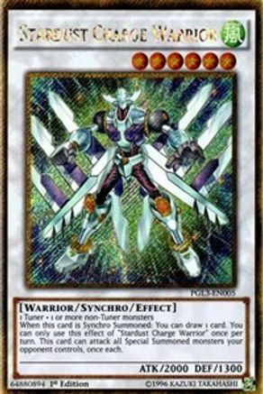 Stardust Charge Warrior (PGL3-EN005) - Premium Gold: Infinite Gold 1st Edition Premium Gold: Infinite Gold Yugioh Single  Squirtle Squad Card Shop.