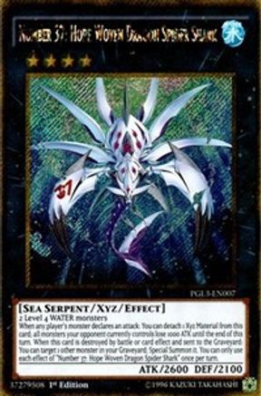 Number 37: Hope Woven Dragon Spider Shark (PGL3-EN007) - Premium Gold: Infinite Gold 1st Edition Premium Gold: Infinite Gold Yugioh Single  Squirtle Squad Card Shop.