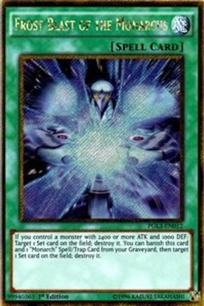 Frost Blast of the Monarchs (PGL3-EN012) - Premium Gold: Infinite Gold 1st Edition Premium Gold: Infinite Gold Yugioh Single  Squirtle Squad Card Shop.