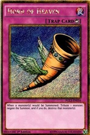 Horn of Heaven (PGL3-EN034) - Premium Gold: Infinite Gold 1st Edition Premium Gold: Infinite Gold Yugioh Single  Squirtle Squad Card Shop.