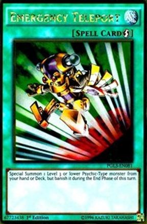 Emergency Teleport (PGL3-EN081) - Premium Gold: Infinite Gold 1st Edition Premium Gold: Infinite Gold Yugioh Single  Squirtle Squad Card Shop.