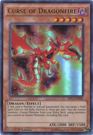 Curse of Dragonfire (MIL1-EN002) - Millennium Pack 1st Edition Millennium Pack Yugioh Single  Squirtle Squad Card Shop.
