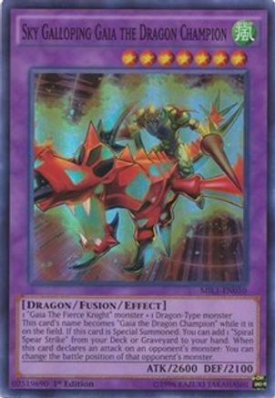 Sky Galloping Gaia the Dragon Champion (MIL1-EN010) - Millennium Pack 1st Edition Millennium Pack Yugioh Single  Squirtle Squad Card Shop.