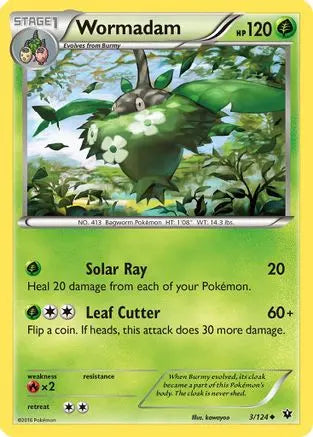 Wormadam (3)  - Reverse Holofoil XY  Fates Collide - Uncommon