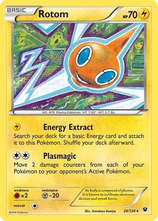 Rotom 024  - Reverse Holofoil XY  Fates Collide - Rare XY - Fates Collide Pokemon Single  Squirtle Squad Card Shop.