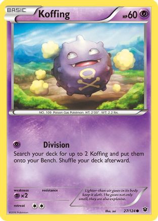 Koffing 027  XY  Fates Collide - Common XY - Fates Collide Pokemon Single  Squirtle Squad Card Shop.