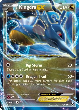 Kingdra EX 073  - Holofoil XY  Fates Collide - Ultra Rare XY - Fates Collide Pokemon Single  Squirtle Squad Card Shop.