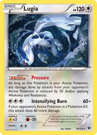 Lugia 078  XY  Fates Collide - Rare XY - Fates Collide Pokemon Single  Squirtle Squad Card Shop.