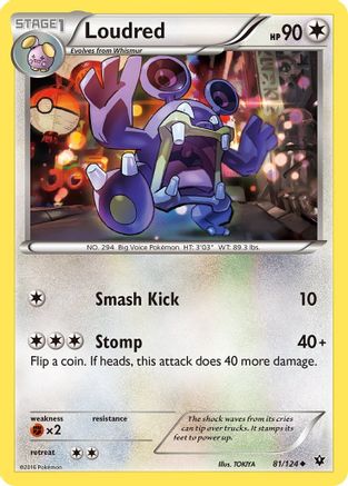 Loudred 081  XY  Fates Collide - Uncommon XY - Fates Collide Pokemon Single  Squirtle Squad Card Shop.