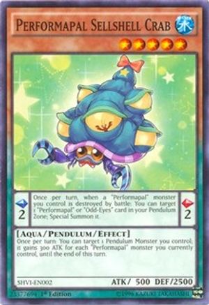 Performapal Sellshell Crab (SHVI-EN002) - Shining Victories 1st Edition Shining Victories Yugioh Single  Squirtle Squad Card Shop.