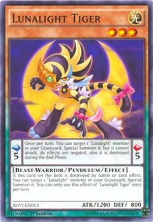 Lunalight Tiger (SHVI-EN013) - Shining Victories 1st Edition Shining Victories Yugioh Single  Squirtle Squad Card Shop.