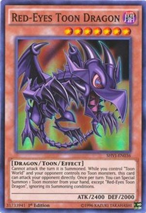 Red-Eyes Toon Dragon (SHVI-EN036) - Shining Victories 1st Edition Shining Victories Yugioh Single  Squirtle Squad Card Shop.