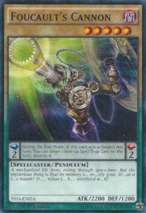 Foucault's Cannon (YS16-EN014) - Starter Deck: Yuya 1st Edition Starter Deck: Yuya Yugioh Single  Squirtle Squad Card Shop.