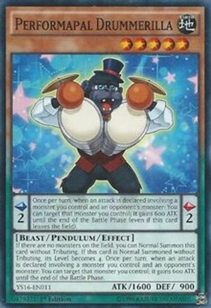 Performapal Drummerilla (YS16-EN011) - Starter Deck: Yuya 1st Edition Starter Deck: Yuya Yugioh Single  Squirtle Squad Card Shop.
