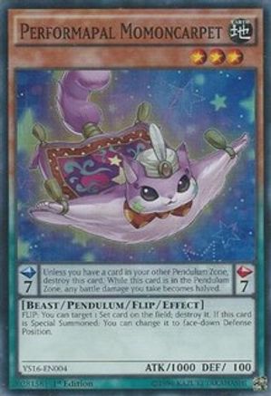 Performapal Momoncarpet (YS16-EN004) - Starter Deck: Yuya 1st Edition Starter Deck: Yuya Yugioh Single  Squirtle Squad Card Shop.