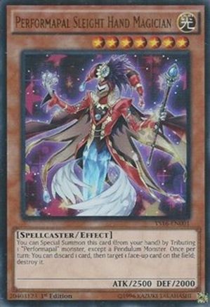 Performapal Sleight Hand Magician (YS16-EN001) - Starter Deck: Yuya 1st Edition Starter Deck: Yuya Yugioh Single  Squirtle Squad Card Shop.