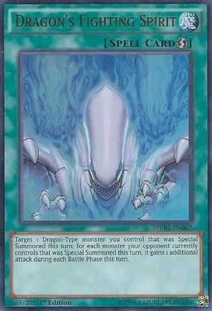 Dragon's Fighting Spirit (MVP1-EN007) - The Dark Side of Dimensions Movie Pack 1st Edition The Dark Side of Dimensions Movie Pack Yugioh Single  Squirtle Squad Card Shop.