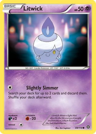 Litwick 048  - Reverse Holofoil XY  Steam Siege - Common XY - Steam Siege Pokemon Single  Squirtle Squad Card Shop.