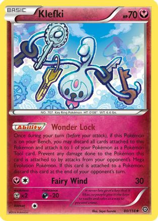 Klefki 080  XY  Steam Siege - Uncommon XY - Steam Siege Pokemon Single  Squirtle Squad Card Shop.