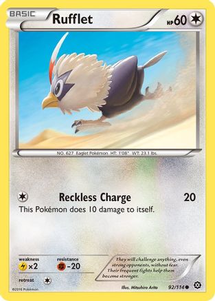 Rufflet 092  - Reverse Holofoil XY  Steam Siege - Common XY - Steam Siege Pokemon Single  Squirtle Squad Card Shop.