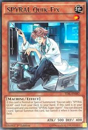 SPYRAL Quik-Fix (TDIL-EN087) - The Dark Illusion Unlimited The Dark Illusion Yugioh Single  Squirtle Squad Card Shop.