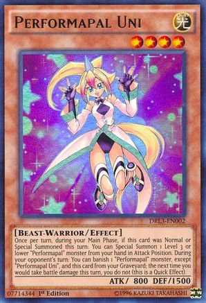 Performapal Uni (DRL3-EN002) - Dragons of Legend: Unleashed 1st Edition Dragons of Legend: Unleashed Yugioh Single  Squirtle Squad Card Shop.