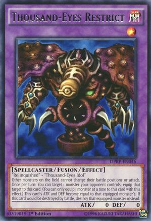Thousand-Eyes Restrict (DPRP-EN046) - Duelist Pack: Rivals of the Pharaoh 1st Edition Duelist Pack: Rivals of the Pharaoh Yugioh Single  Squirtle Squad Card Shop.