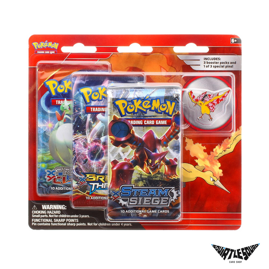 Pokemon - Pirmal Clash / BreakThrough / Steam Siege - 3pk Blister - Moltres
