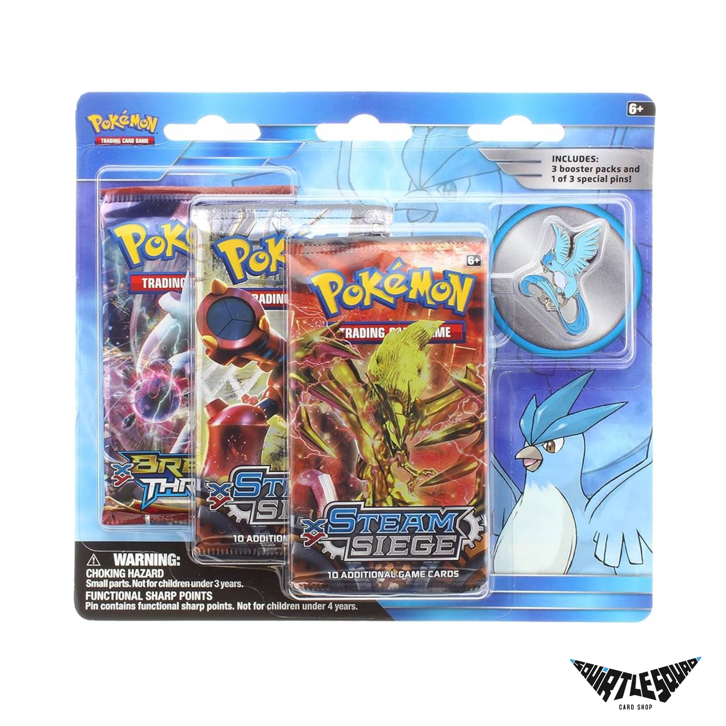 Pokemon - BreakThrough / Steam Siege x2  - 3pk Blister - Articuno
