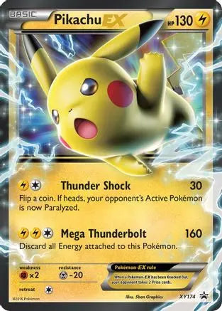 Pikachu EX XY174  - Holofoil XY Promos - Promo XY Promos Pokemon Single  Squirtle Squad Card Shop.