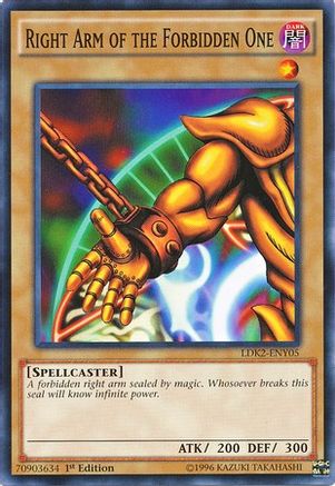 Right Arm of the Forbidden One (LDK2-ENY05) - Legendary Decks II Unlimited Legendary Decks II Yugioh Single  Squirtle Squad Card Shop.