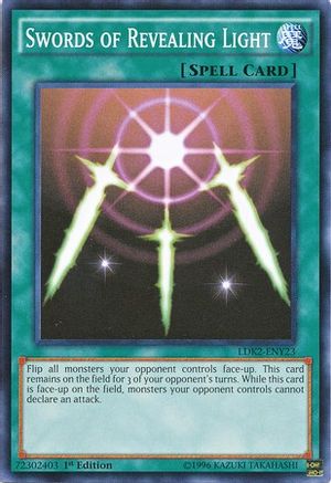 Swords of Revealing Light (LDK2-ENY23) - Legendary Decks II Unlimited Legendary Decks II Yugioh Single  Squirtle Squad Card Shop.