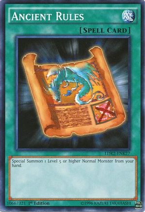 Ancient Rules (LDK2-ENK27) - Legendary Decks II Unlimited Legendary Decks II Yugioh Single  Squirtle Squad Card Shop.