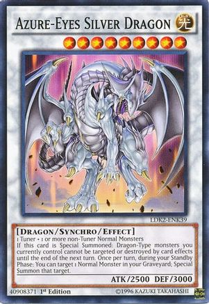 Azure-Eyes Silver Dragon (LDK2-ENK39) - Legendary Decks II Unlimited Legendary Decks II Yugioh Single  Squirtle Squad Card Shop.