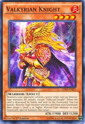 Valkyrian Knight (LDK2-ENJ21) - Legendary Decks II Unlimited Legendary Decks II Yugioh Single  Squirtle Squad Card Shop.