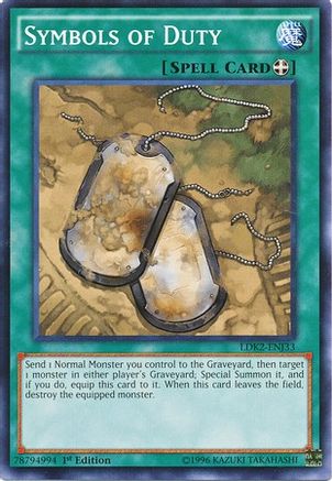 Symbols of Duty (LDK2-ENJ33) - Legendary Decks II 1st Edition Legendary Decks II Yugioh Single  Squirtle Squad Card Shop.