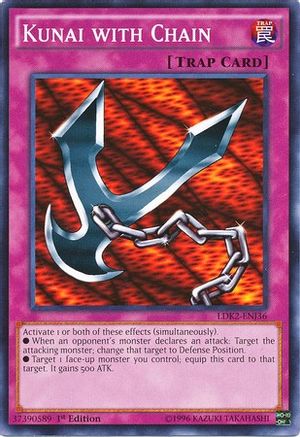 Kunai with Chain (LDK2-ENJ36) - Legendary Decks II 1st Edition Legendary Decks II Yugioh Single  Squirtle Squad Card Shop.